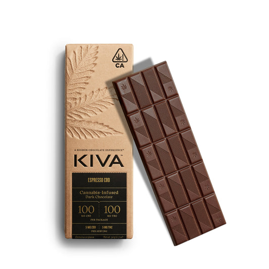 KIVA Chocolate Bar - Espresso CBD