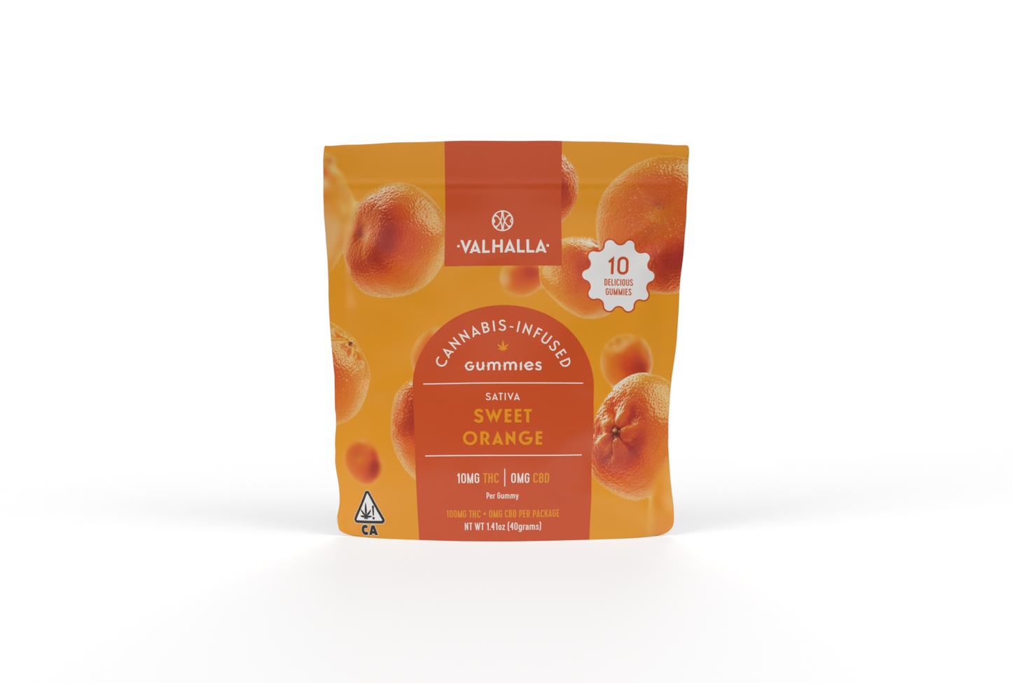 Valhalla Classic Gummies Sweet Orange Sativa 100mg